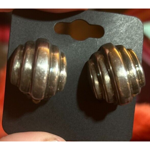 Sterling Silver Clip on Art Deco Earrings - Picture 2 of 13